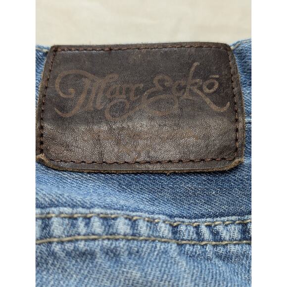 Marc Ecko Cut & Sew Prime Cut Jeans Skull Detail Y2K Distressed 2000s 34x32 - Picture 11 of 16